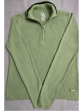 Vintage Polo Jeans Co Ralph Lauren Sage Green Half-Zip Sweater - Size L